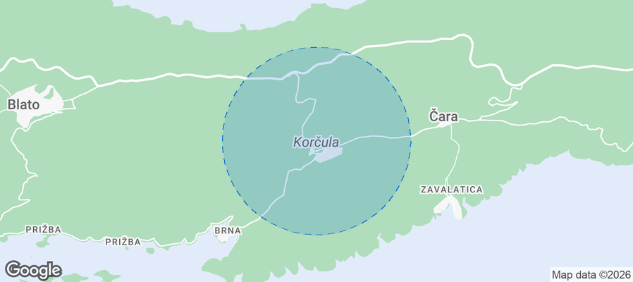 Korčula Airbnb map